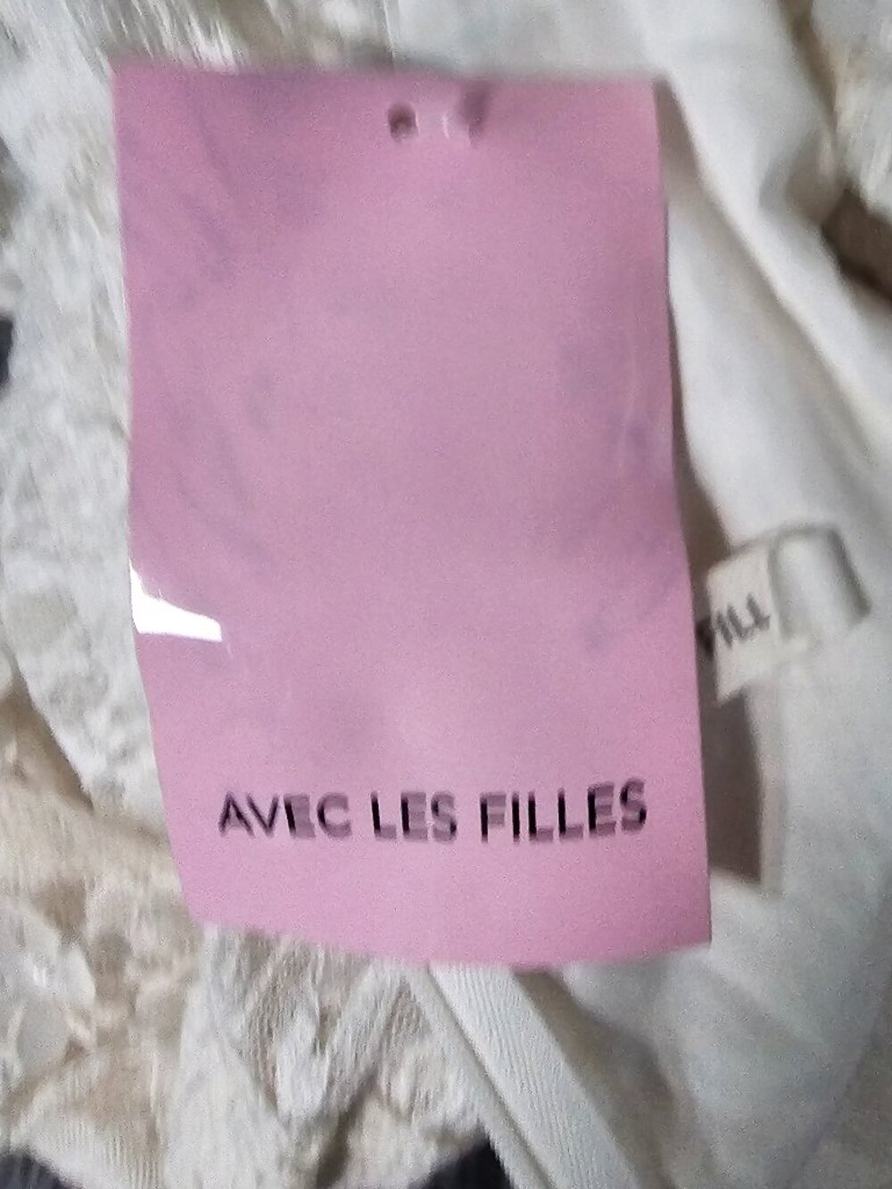 Avec Les Filles Cream Lace Long‑Sleeve Ruffle Dress – Size 10 (NWT) - Picture 6 of 8